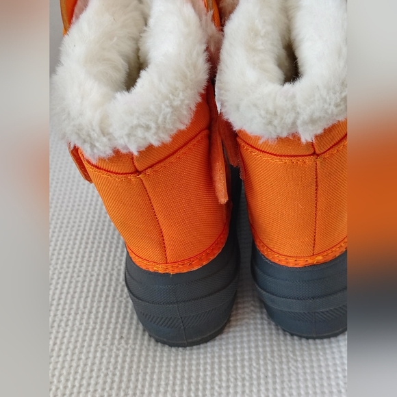 Cat & Jack Orange and Gray Kids Boots Size 9 - Picture 3 of 7